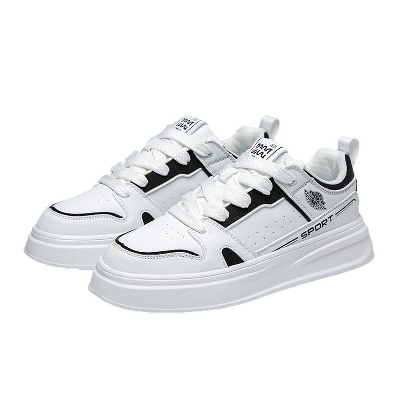 Pantofi casual cu platformă pentru bărbați, PU upper, talpă EVA, toc mic 1-3 cm, vârf rotund