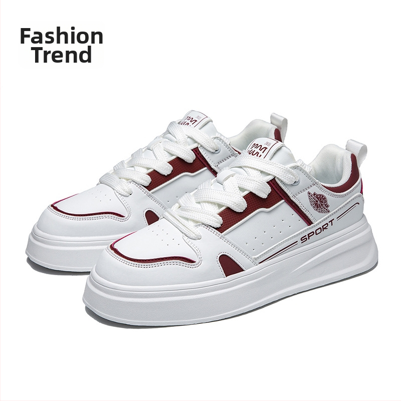 Pantofi casual cu platformă pentru bărbați, PU upper, talpă EVA, toc mic 1-3 cm, vârf rotund