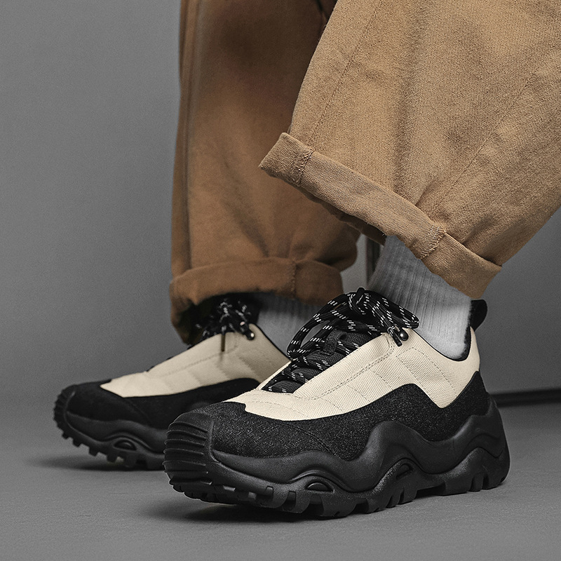 Unisex planinarske cipele za outdoor izlete, gornji dio od Oxford platna, zaobljeni vrh, srednja peta 3-5 cm, potplat od kompozita, mrežasta podstava