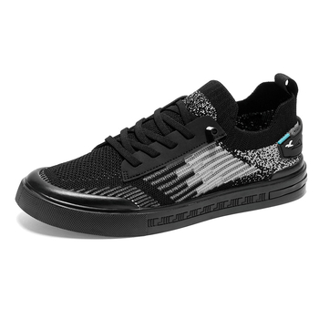 Pantofi sport bărbați vară cu plasă Flyknit, respirabili, ușori, cu șiret, talpă PVC
