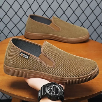 Muške prozračne mrežaste slip-on tenisice, lagane, s PVC potplatom, okrugli nos.