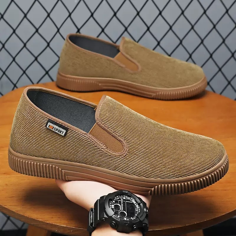 Muške prozračne mrežaste slip-on tenisice, lagane, s PVC potplatom, okrugli nos.