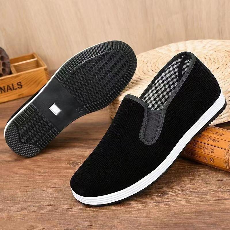 Muške platnene tenisice slip-on s PVC potplatom, niski gornji dio, ravna peta, svakodnevna upotreba