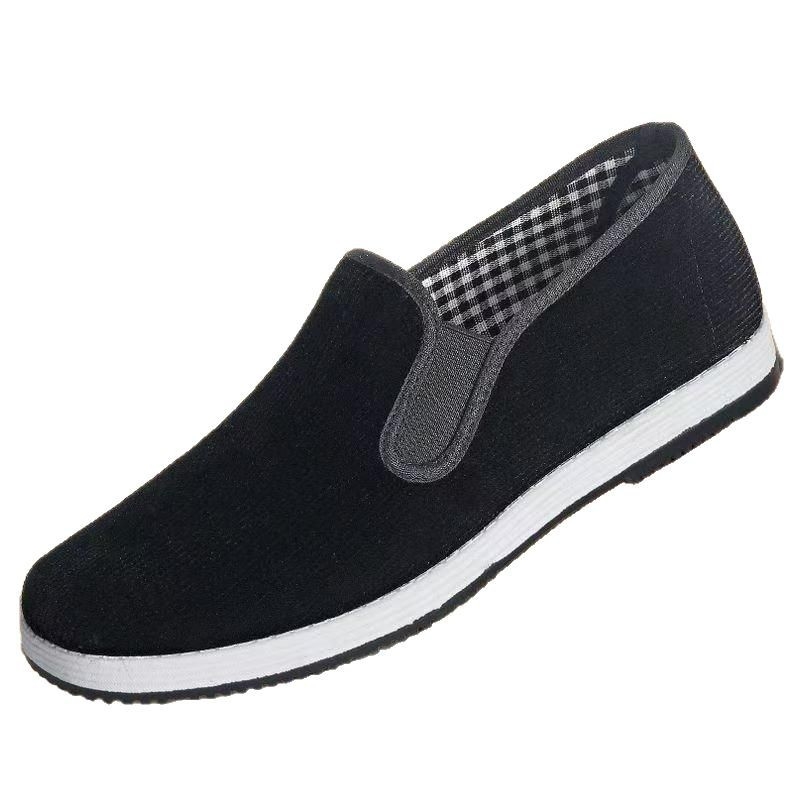 Muške platnene tenisice slip-on s PVC potplatom, niski gornji dio, ravna peta, svakodnevna upotreba