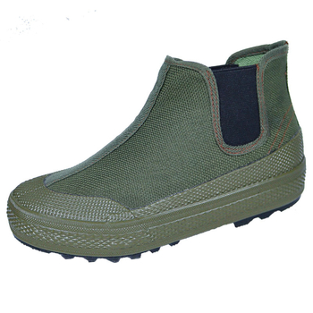 Pantofi de muncă slip-on, unisex, cu talpă din cauciuc antiderapantă și rezistentă la uzură, partea superioară camuflată, înălțime medie