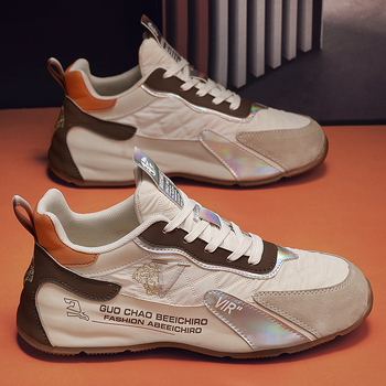 Pantofi bărbați cu talpă groasă, creștere în înălțime, respirabili, partea superioară din textile cu căptușeală din plasă, talpă din cauciuc