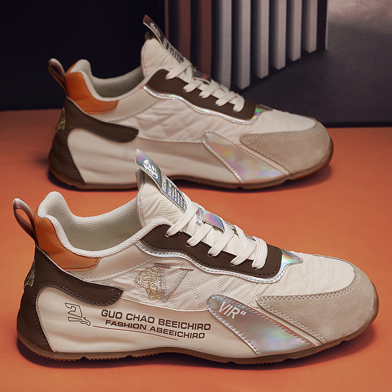 Pantofi bărbați cu talpă groasă, creștere în înălțime, respirabili, partea superioară din textile cu căptușeală din plasă, talpă din cauciuc