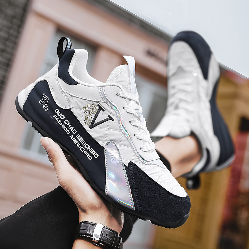 Pantofi bărbați cu talpă groasă, creștere în înălțime, respirabili, partea superioară din textile cu căptușeală din plasă, talpă din cauciuc