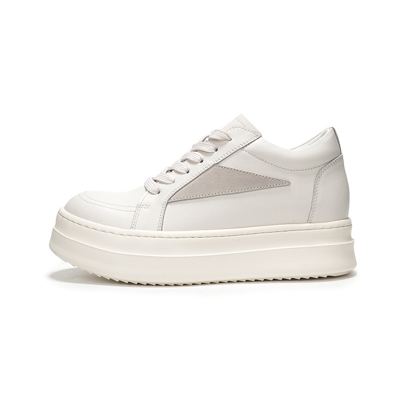 Unisex platform tenisice s gornjim dijelom od teleće kože, niska peta 1–3 cm, srednja visina 3–7 cm, vezanje na šnure, gumeni potplat