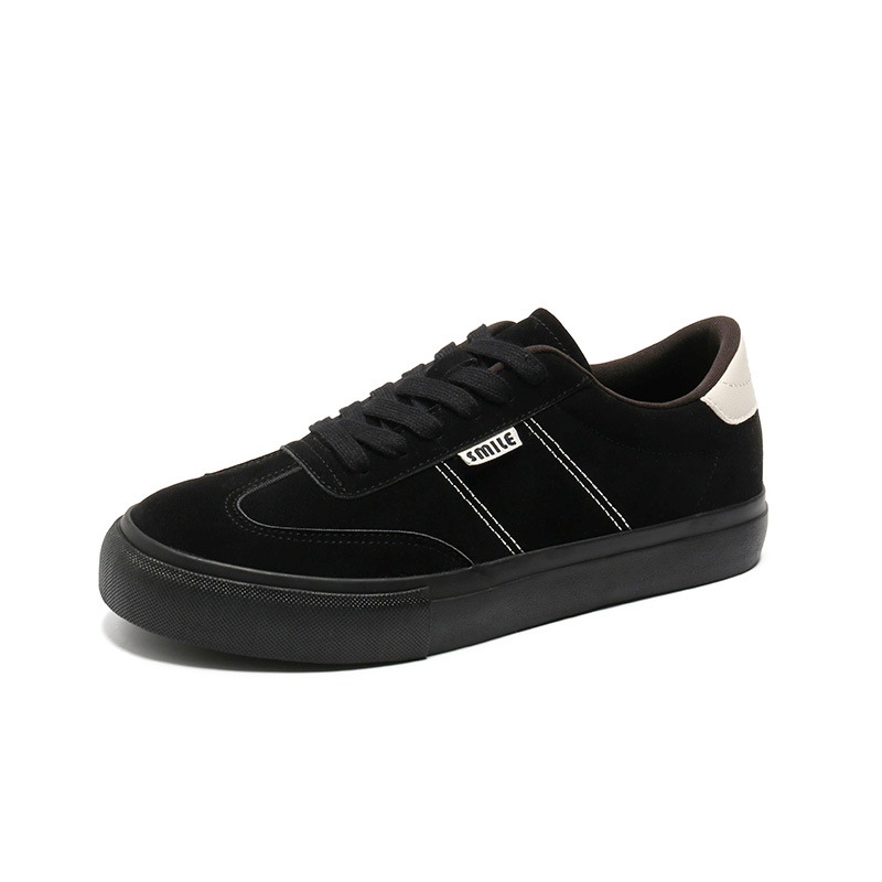 Sneaker bărbați - upper din imitație de cașmir, talpă din cauciuc, profil redus, vârf rotund, toamnă 2024