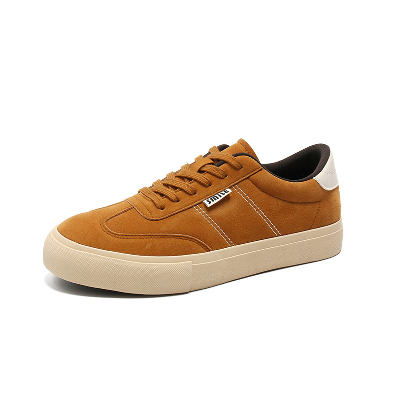 Sneaker bărbați - upper din imitație de cașmir, talpă din cauciuc, profil redus, vârf rotund, toamnă 2024