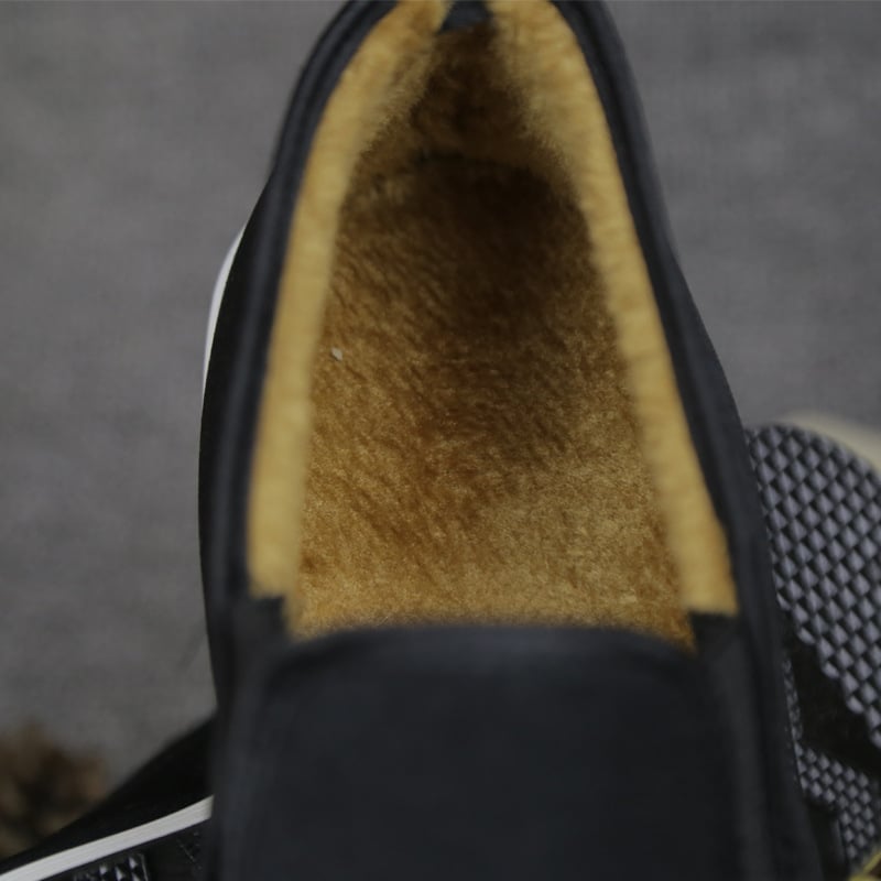 Unisex υφασμάτινα παπούτσια για άνδρες και γυναίκες με στρογγυλό δάχτυλο, άνω τμήμα από βαμβακερό ύφασμα, πλαστική σόλα, εσωτερική επένδυση από τεχνητό μαλλί, χαμηλό τακούνι (στρογγυλός δάχτυλος, άνω από βαμβακερό ύφασμα, πλαστική σόλα, τεχνητό μαλλί επένδ