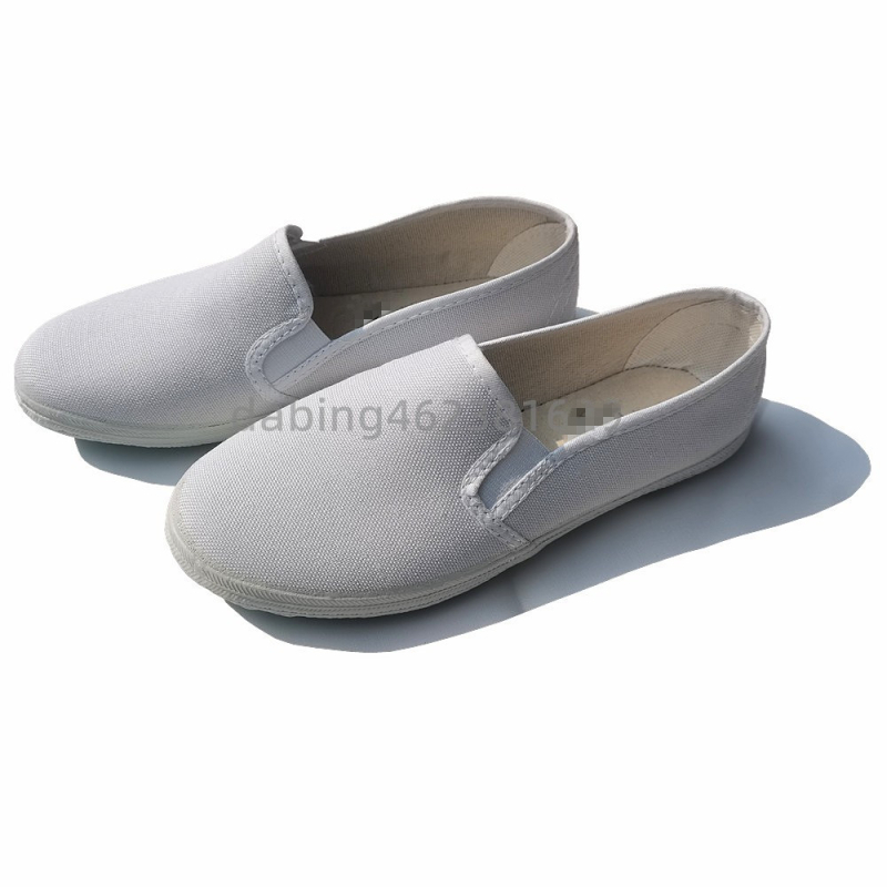 Unisex platnene tenisice s gumom na potplatu, bez vezivanja, okrugla špička, niski profil