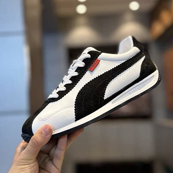 Unisex Fisherman tenisice – minimalistički stil, umjetna koža, color-block uzorak, niski potplat 1–3 cm
