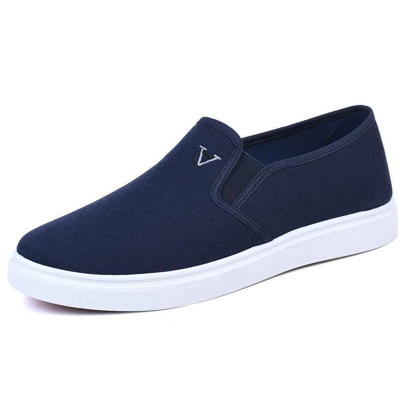 Unisex Slip-On Casual tenisice, gornji dio od pamuka, okrugli vrh, srednje visoka gornja, potplat od pjene gume, niska peta 1–3 cm