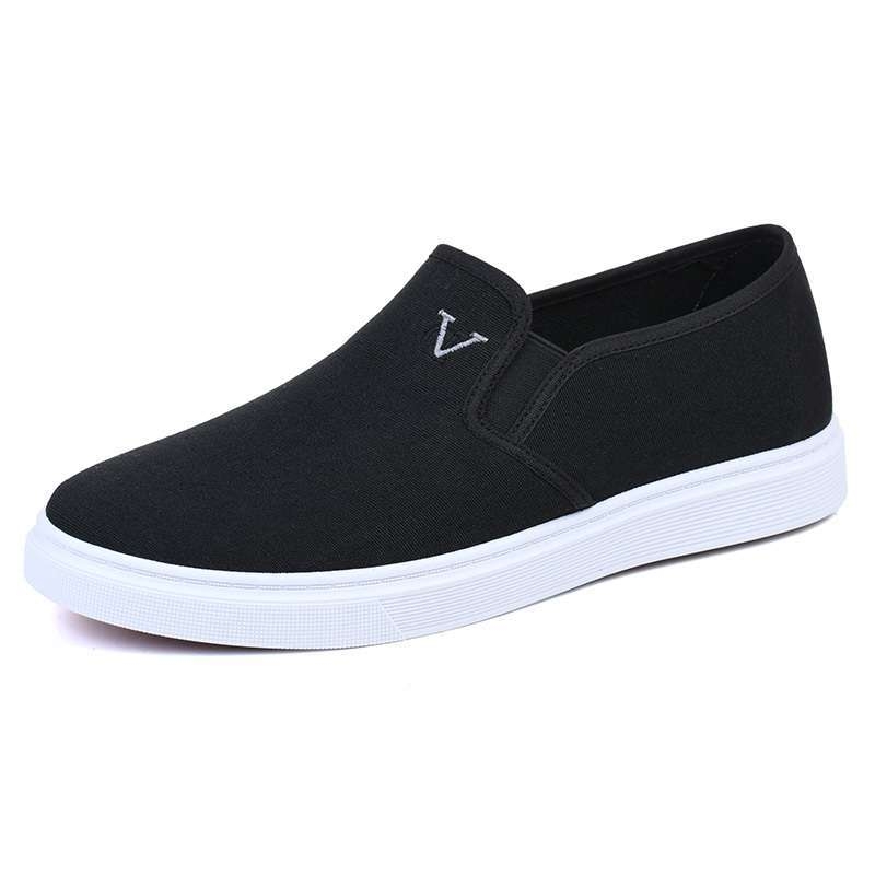 Unisex Slip-On Casual tenisice, gornji dio od pamuka, okrugli vrh, srednje visoka gornja, potplat od pjene gume, niska peta 1–3 cm