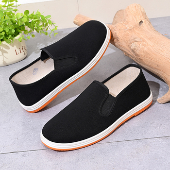 Tekstilne slip-on radne cipele, unisex, prozračne, otporne na habanje, gornji dio od pamuka, gumena potplat