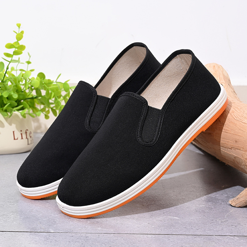 Tekstilne slip-on radne cipele, unisex, prozračne, otporne na habanje, gornji dio od pamuka, gumena potplat