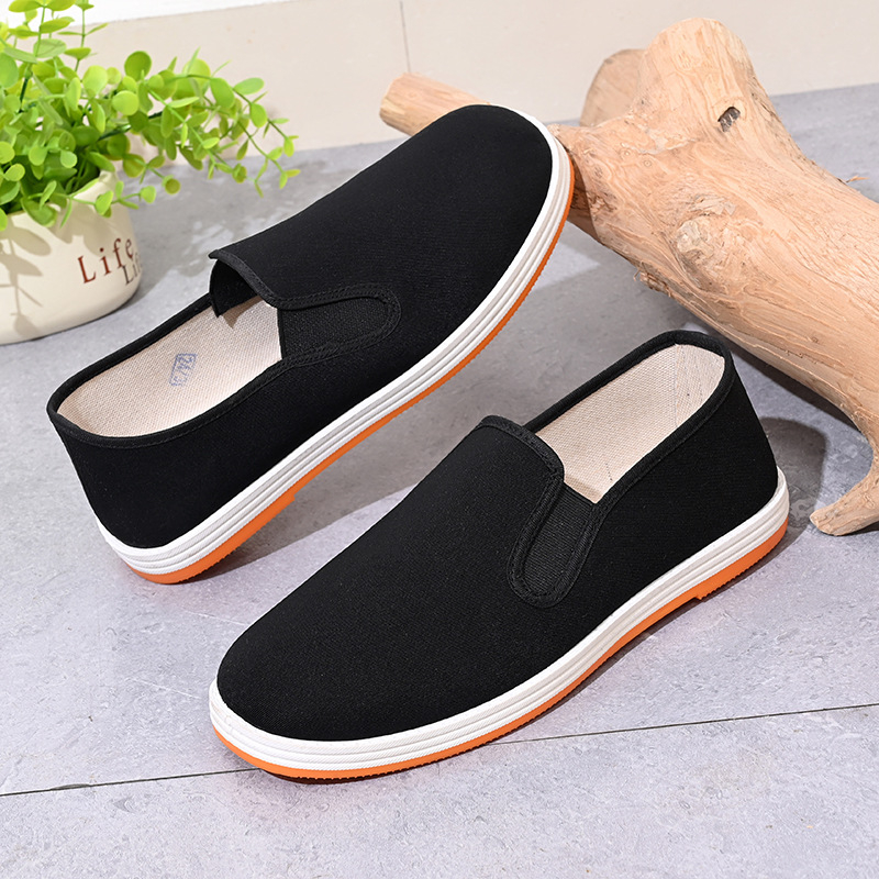 Tekstilne slip-on radne cipele, unisex, prozračne, otporne na habanje, gornji dio od pamuka, gumena potplat