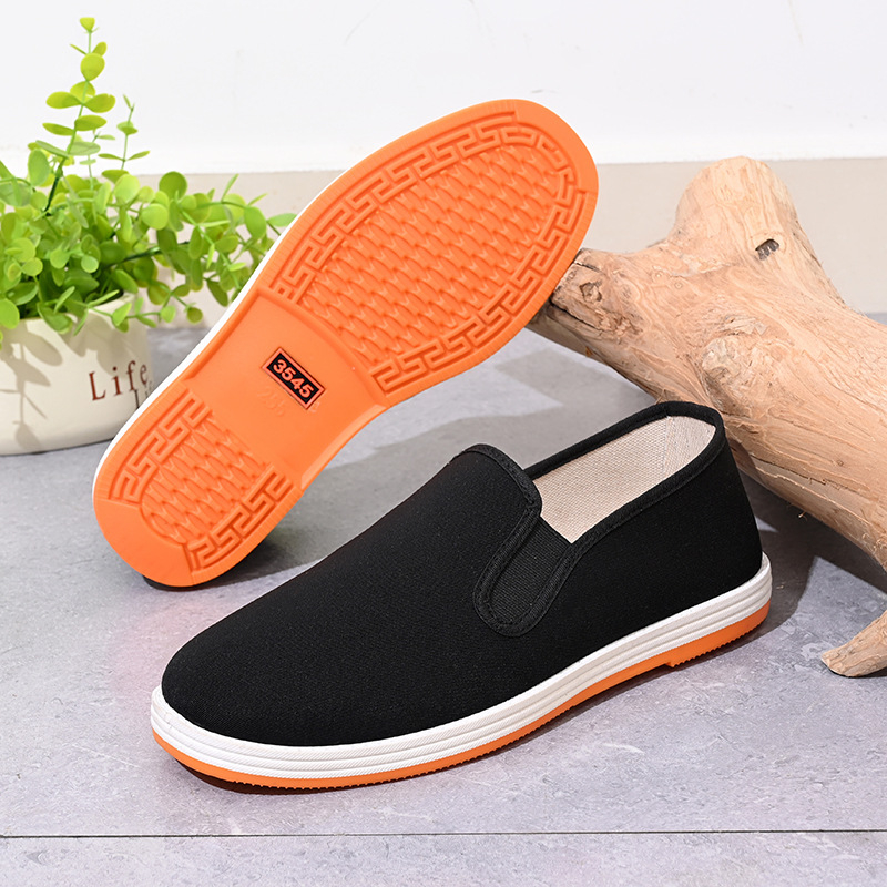 Tekstilne slip-on radne cipele, unisex, prozračne, otporne na habanje, gornji dio od pamuka, gumena potplat