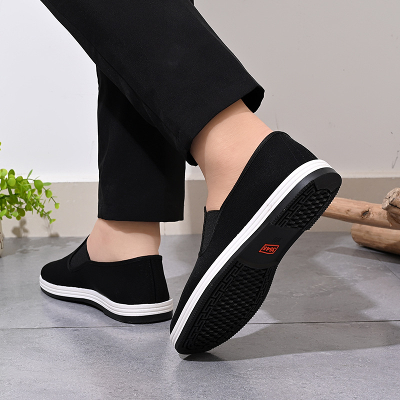 Tekstilne slip-on radne cipele, unisex, prozračne, otporne na habanje, gornji dio od pamuka, gumena potplat