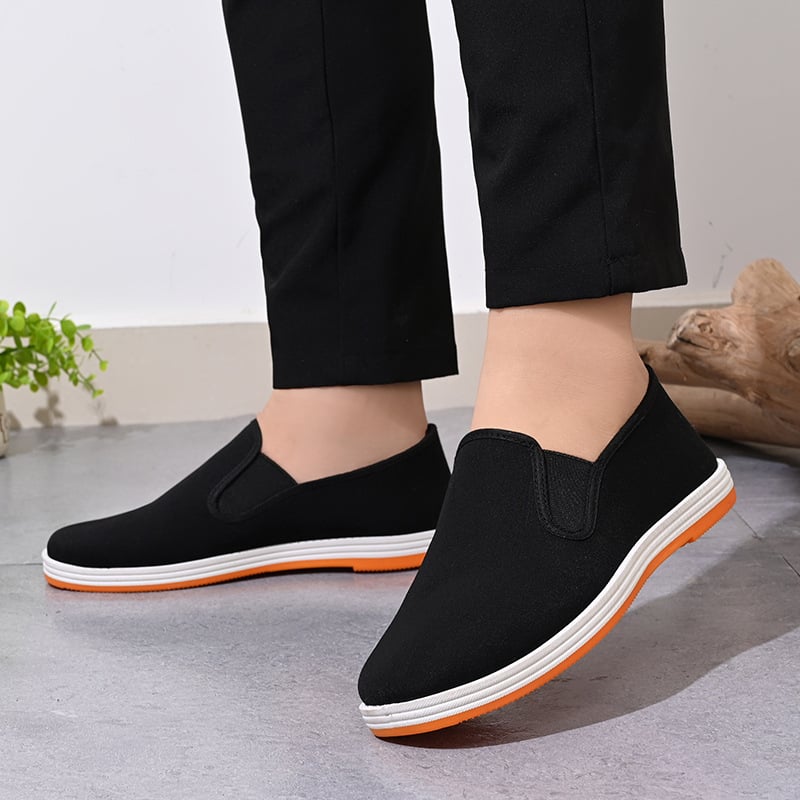 Tekstilne slip-on radne cipele, unisex, prozračne, otporne na habanje, gornji dio od pamuka, gumena potplat