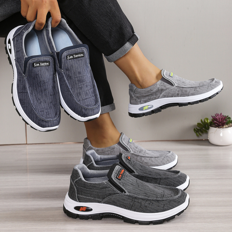 Pantofi Slip-On din pânză – vârf rotund, talpă PVC, unisex