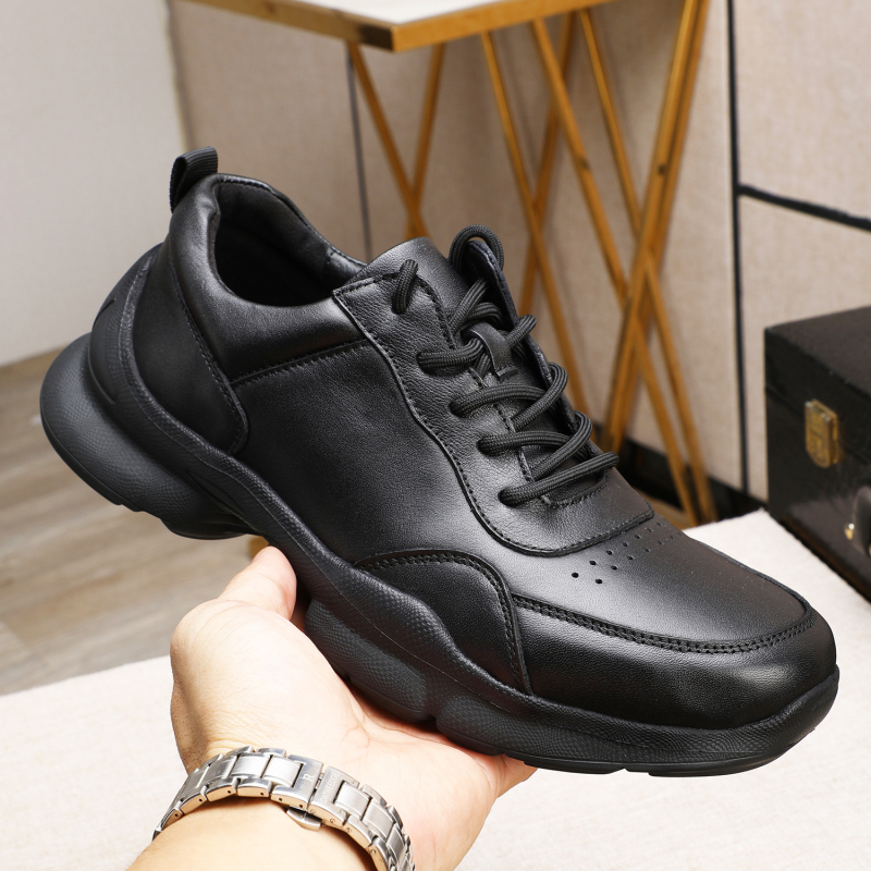 Ανδρικά αθλητικά παπούτσια casual από γνήσιο δέρμα, εξωτερικό από γνήσιο δέρμα, ελαφρύς και ανθεκτικός πάτος από γνήσιο δέρμα, κορδόνια, σόλα από καουτσούκ ανθεκτική στην φθορά, στρογγυλός μύτης, επίπεδη σόλα, κατάλληλα για φθινόπωρο-χειμώνα-άνοιξη
