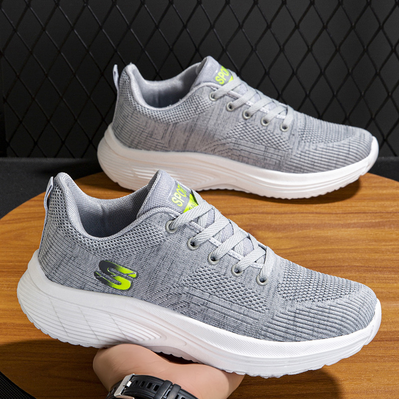 Sportske tenisice casual stila za svakodnevnu upotrebu s prozračnim mrežastim gornjim dijelom, lagane, anti-slip, otporne na habanje, vezanje na špage (EVA ulošak; TPR potplat)
