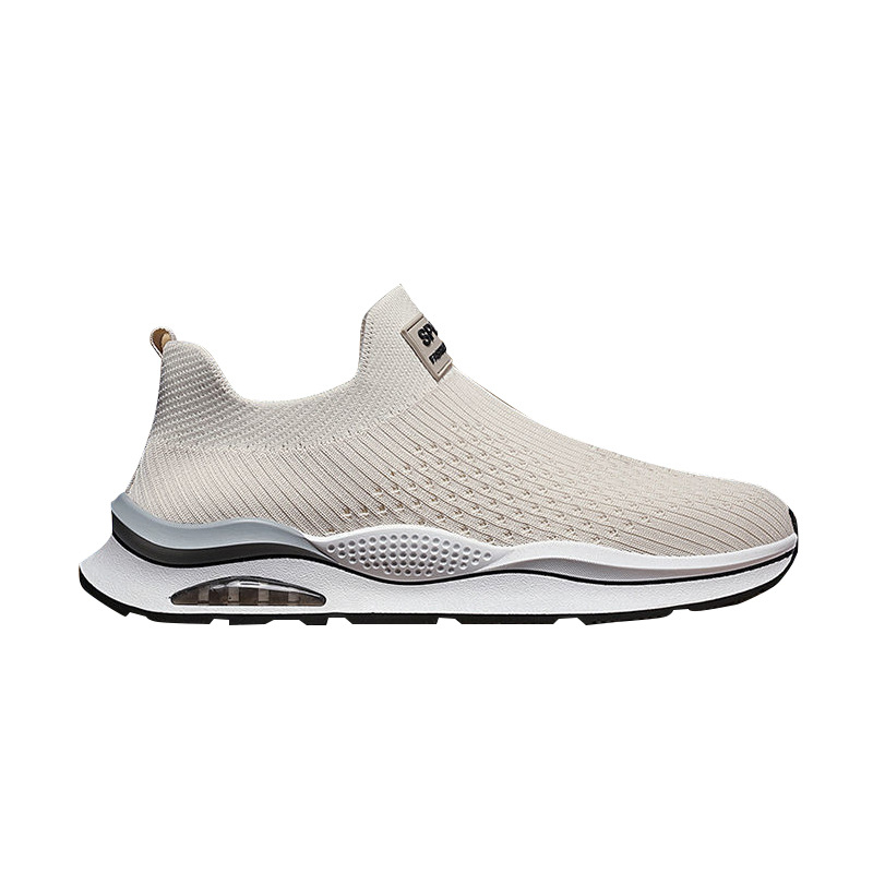 Мъжки спортно-ежедневни обувки без връзки, дишащ горен материал, инжекционна подметка, текстилна стелка, кръгъл нос