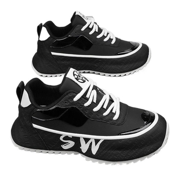 Ανδρικά loafers με μυτερό δάχτυλο, PU επάνω μέρος, ριγέ σχέδιο, κορδόνια, σόλα από αφρό καουτσούκ