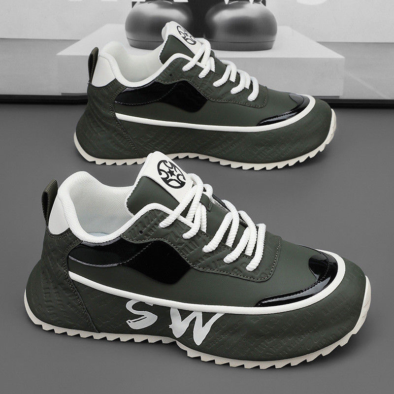 Ανδρικά loafers με μυτερό δάχτυλο, PU επάνω μέρος, ριγέ σχέδιο, κορδόνια, σόλα από αφρό καουτσούκ