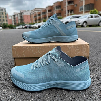 Мъжки маратонки за бягане с мрежеста горна част, дебела подметка, връзки