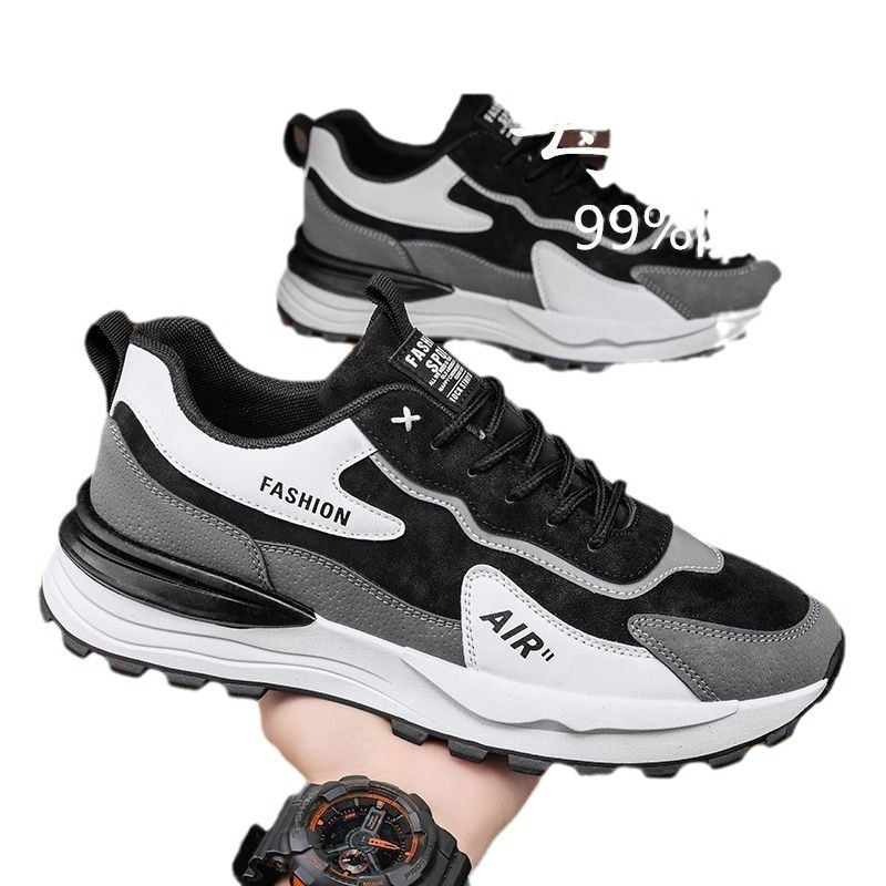 Ανδρικά Παπούτσια Ταξιδιού - Φθινοπωρινά Αθλητικά Casual, Καουτσούκ Σόλα, Χαμηλός Ύψος, Κυκλική Μύτη