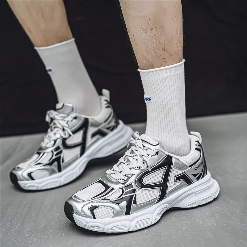 Ανδρικά παπούτσια για τρέξιμο με υφασμάτινο πάνω μέρος, κορδόνια, χαμηλός σχεδιασμός, ύψος φτέρνας 3–5 cm, σόλα από καουτσούκ με έγχυση