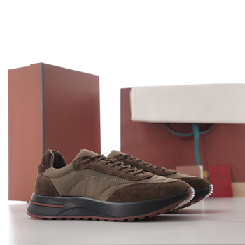 Pantofi platformă, talpă groasă, partea superioară din piele și țesătură, închidere cu șireturi, vârf rotund