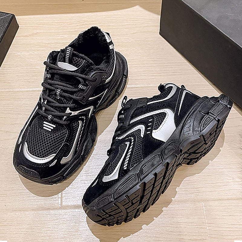 Pantofi bărbați dad shoes – ușori, versatile pentru toate sezoanele, partea superioară într-o singură culoare, talpă din cauciuc, închidere cu șiret în față