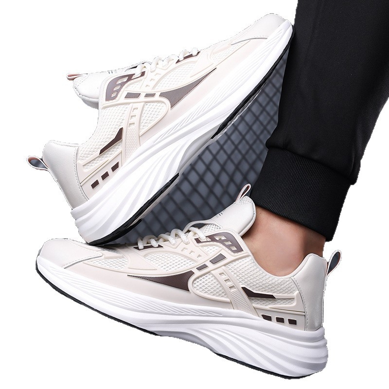 Ανδρικά παπούτσια δρόμου – αναπνεύσιμο επάνω PU+mesh, σόλα PVC, χαμηλό ύψος, κορδόνια, απορρόφηση κραδασμών