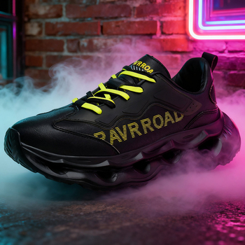 Adidași de alergare unisex cu talpă de înălțare, partea superioară din piele, căptușeală interioară din plasă respirabilă, ușori, închidere prin șireturi