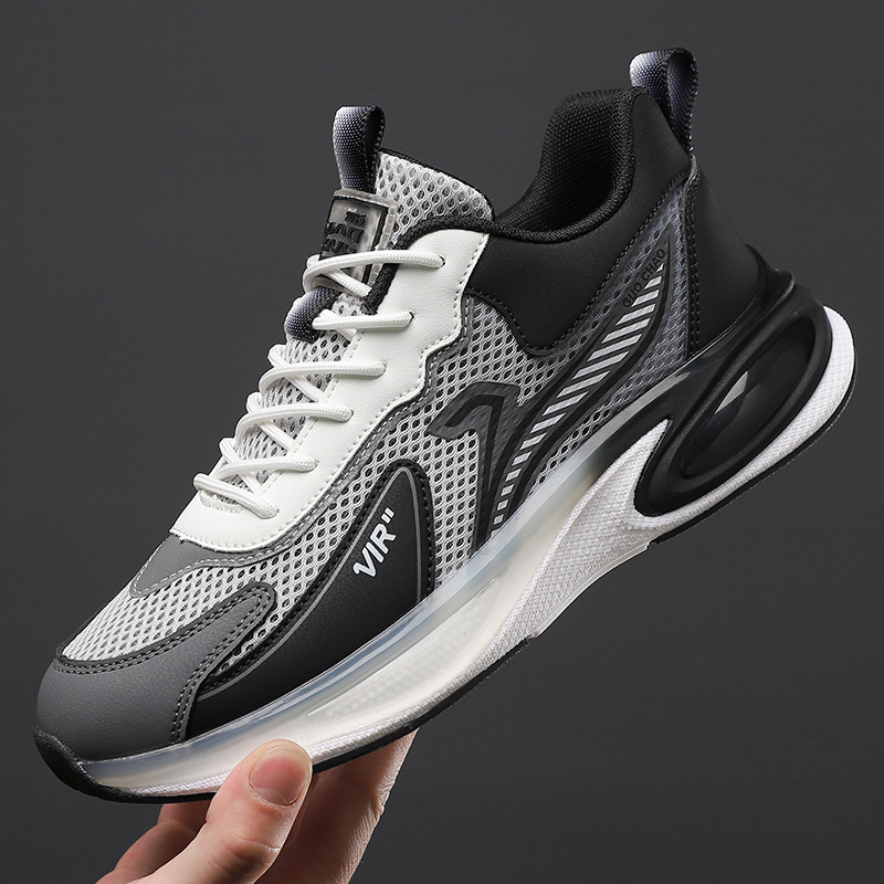 Pantofi de călătorie pentru bărbați, upper din superfiber, talpă din cauciuc, branț PU, închidere cu șireturi