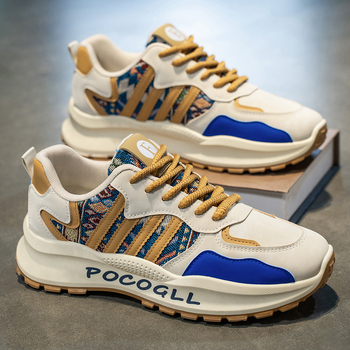 Pánske tenisky: priedušný vršok z plátna, ľahké, protišmykové, na šnúrky, EVA stielka