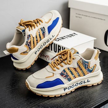 Pánske tenisky: priedušný vršok z plátna, ľahké, protišmykové, na šnúrky, EVA stielka