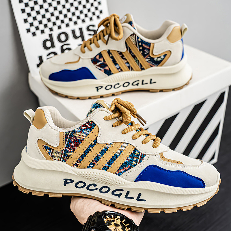 Pánske tenisky: priedušný vršok z plátna, ľahké, protišmykové, na šnúrky, EVA stielka