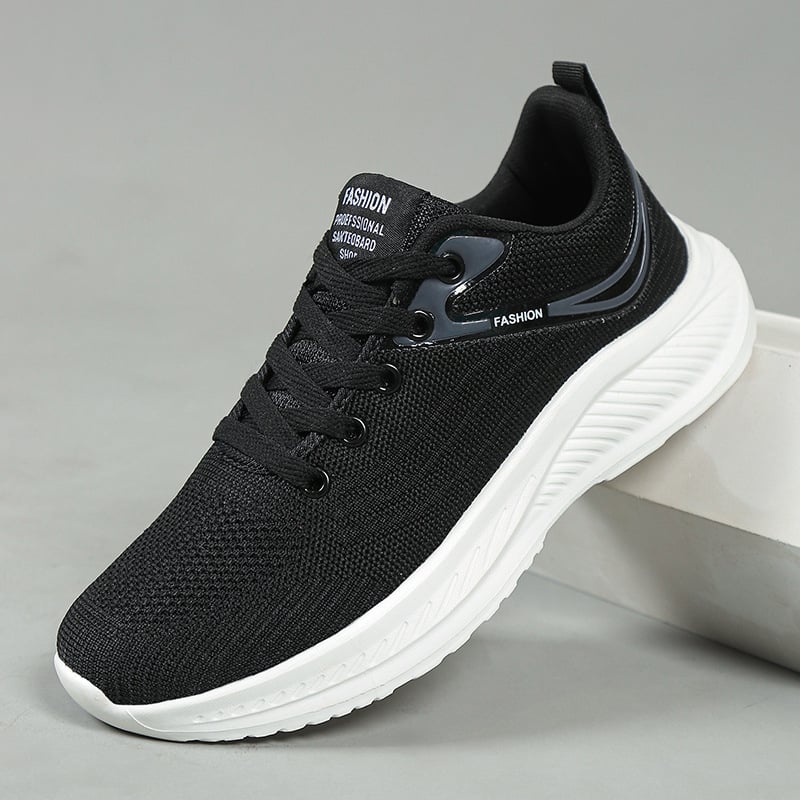 Pantofi de alergare unisex, din plasă pe partea superioară, talpă MD, închidere cu șireturi, branț din material textil