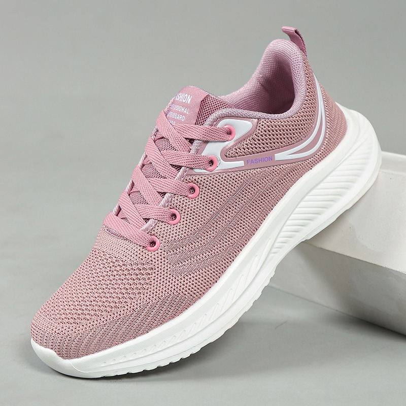 Pantofi de alergare unisex, din plasă pe partea superioară, talpă MD, închidere cu șireturi, branț din material textil