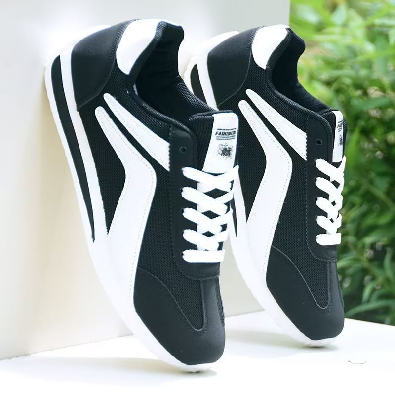 Pantofi sport casual pentru bărbați, superioare din plasă respirabilă, talpă din cauciuc, închidere cu șireturi, pentru vară și antrenament