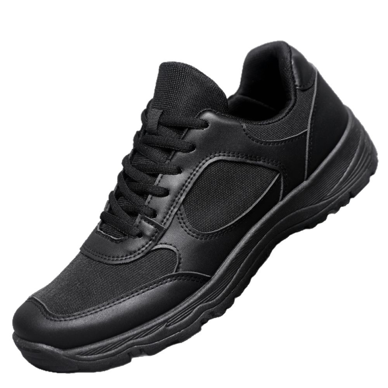 Pantofi de antrenament unisex, partea superioară PU+mesh, talpă injectată, guler scurt, șireturi