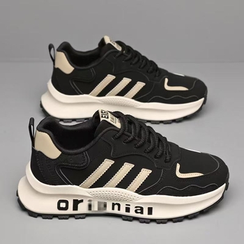 Pantofi sport casual pentru bărbați – upper din plasă respirabilă, închidere cu șireturi, talpă joasă, branț EVA, talpă din plastic turnat, pentru primăvară și toamnă