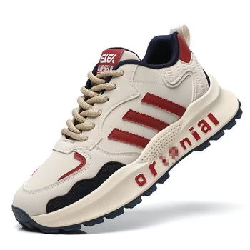 Pantofi sport casual pentru bărbați – upper din plasă respirabilă, închidere cu șireturi, talpă joasă, branț EVA, talpă din plastic turnat, pentru primăvară și toamnă