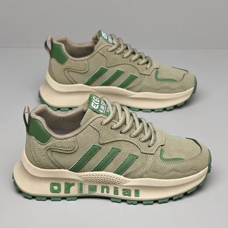 Pantofi sport casual pentru bărbați – upper din plasă respirabilă, închidere cu șireturi, talpă joasă, branț EVA, talpă din plastic turnat, pentru primăvară și toamnă